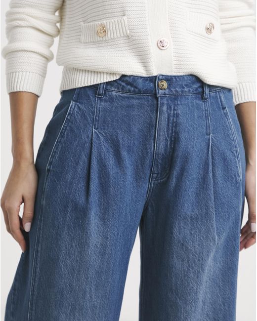 Simply Be Blue Authentic Drape Wide Leg Jeans