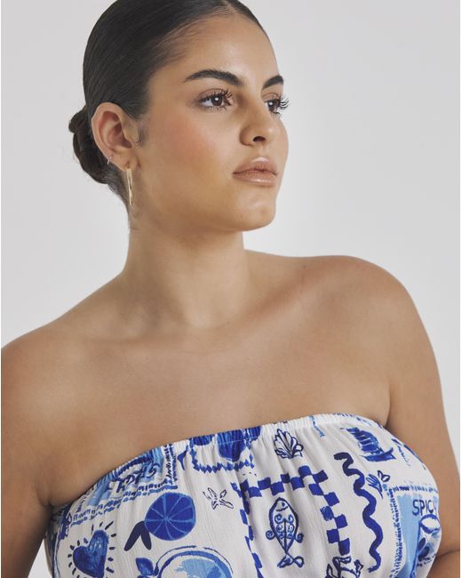 Simply Be Blue 2 Pack Value Beach Playsuits