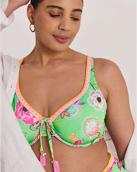 Figleaves Green Underwired Bikini Top