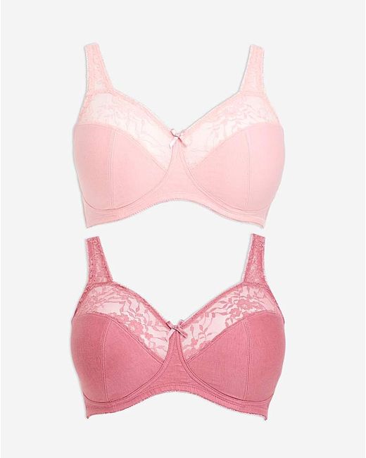 Pretty Secrets Multicolor 2 Pack Non Wired Full Cup Bras