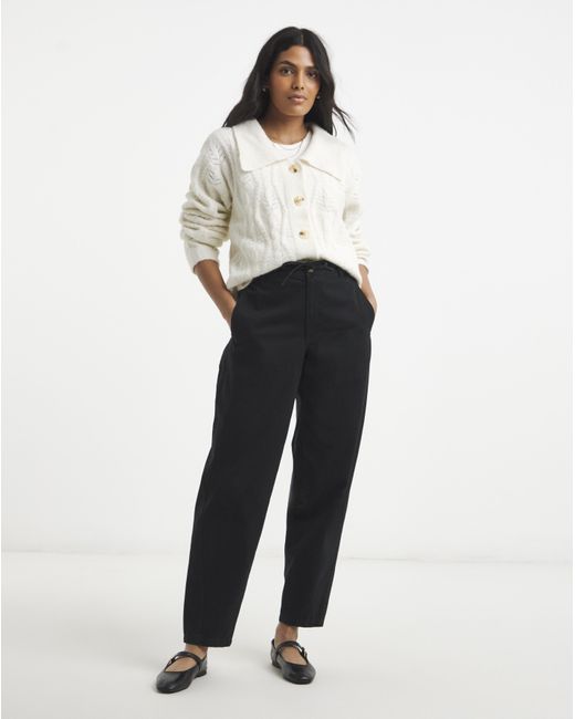 Simply Be White Adjustable Peg Leg Trouser
