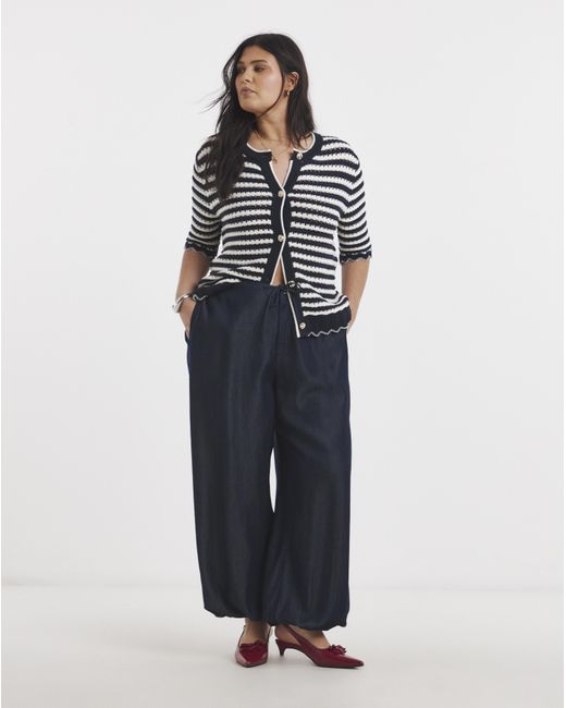 Simply Be Blue Lyocell Denim Balloon Jeans