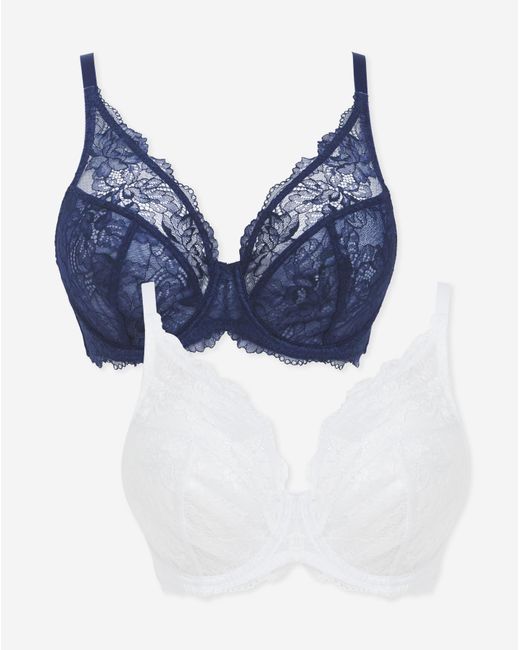 Pretty Secrets Blue 2 Pack Ella Full Cup Wired Bras