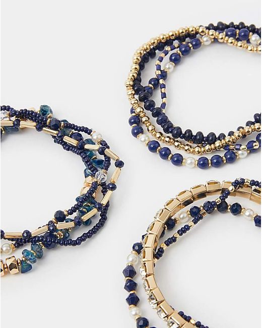 Accessorize White Bead Stretch Bracelets