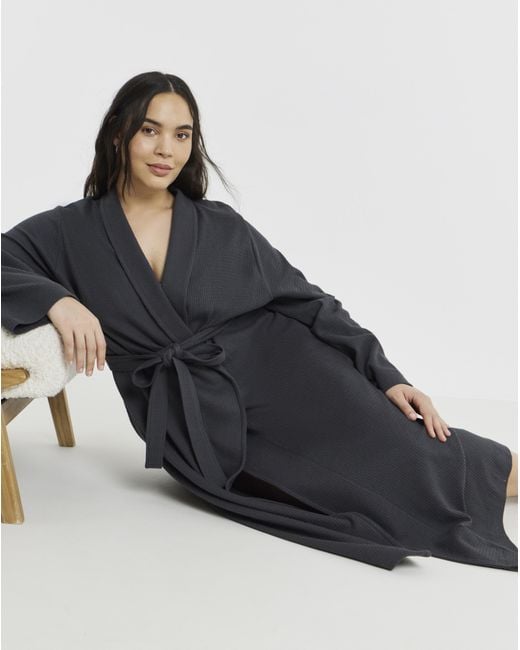 Pretty Secrets Blue Waffle Dressing Gown
