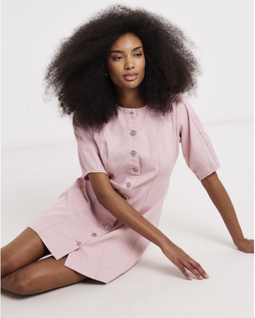 Simply Be Pink Cinched Mini Dress