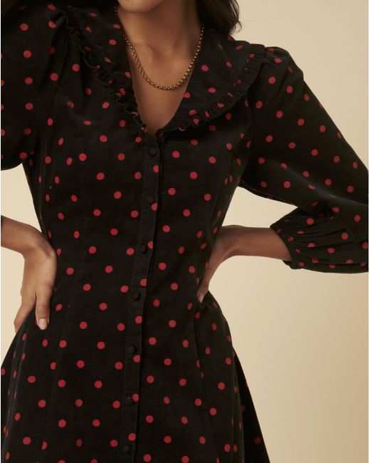 Nobody's Child Natural Nodody's Child Spot Mini Corduroy Dress