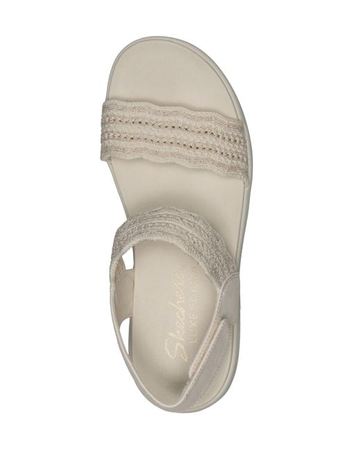 Skechers Natural Arya Glitter Standard Sandals