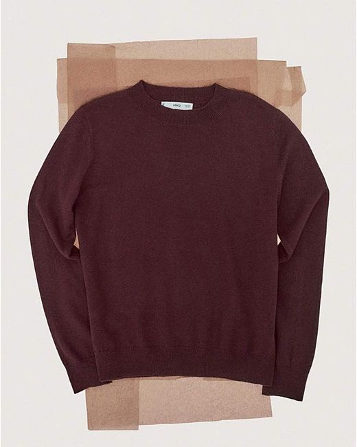 Mango Red Wool Mix Sweater