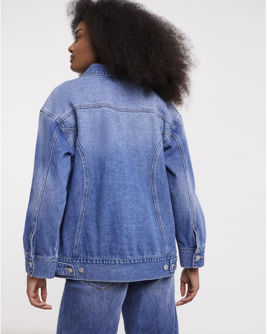 Simply Be Blue Boyfriend Jacket