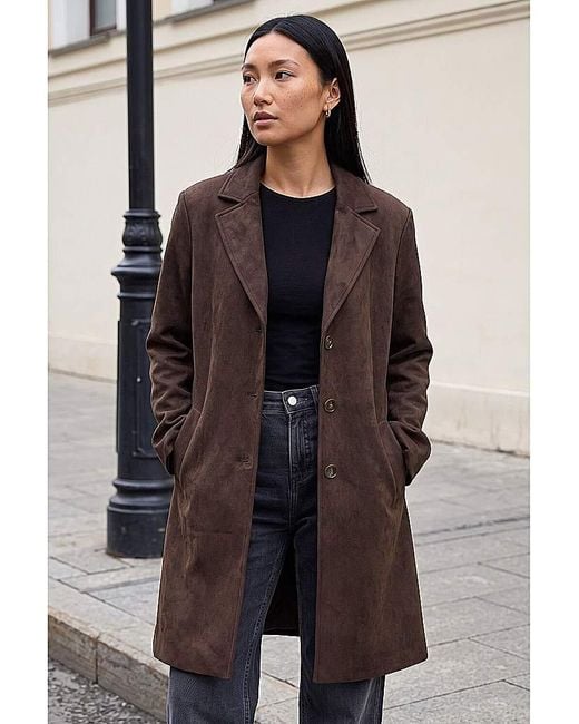 Roman Brown Roman Suedette Coat