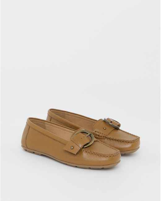 JD Williams Natural Leather Driving Moccasin Ex Wide