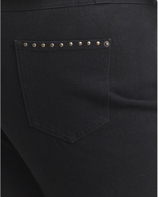 Simply Be Black Side Studded Barrel Jeans
