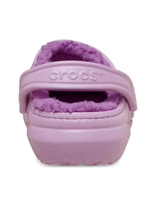 CROCSTM Purple Fleece Lined Classic Clog D Fit
