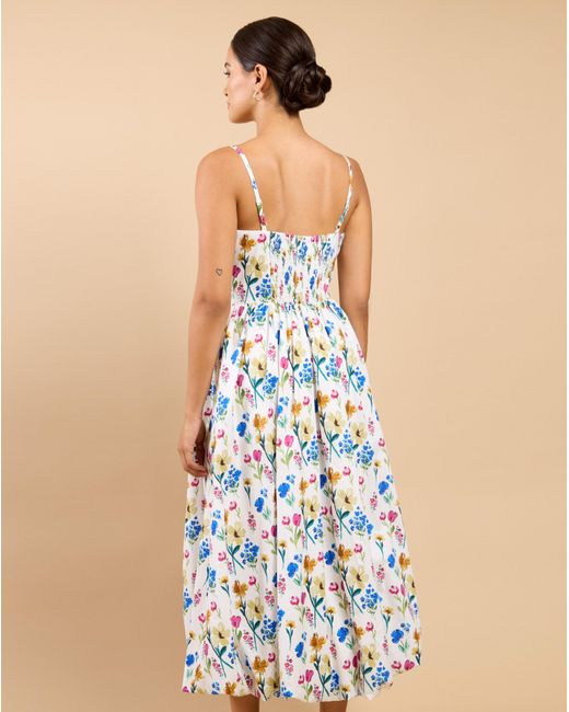 Little Mistress Blue Lm Floral Balloon Midaxi