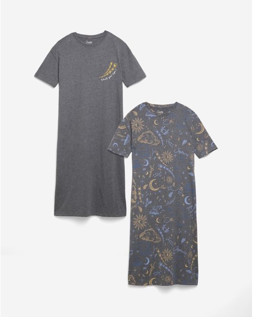 Pretty Secrets Gray Value 2 Pack Nighties