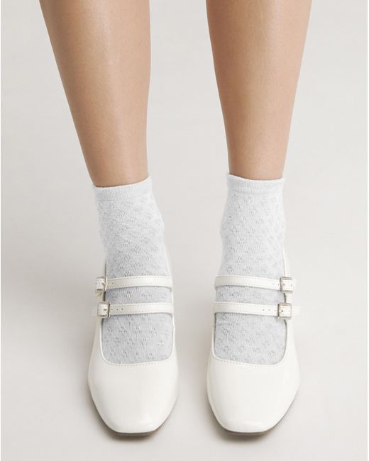 Simply Be Blue Mary Jane Block Heeled Shoes Ex Wide Fit