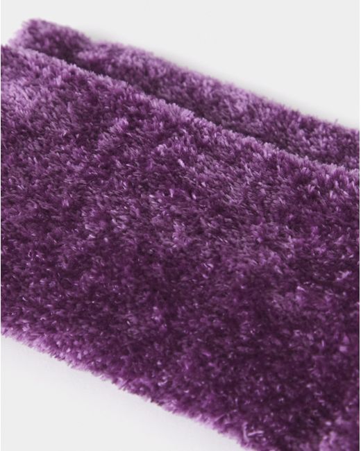 Pretty Secrets Purple Chenille Cosy Socks