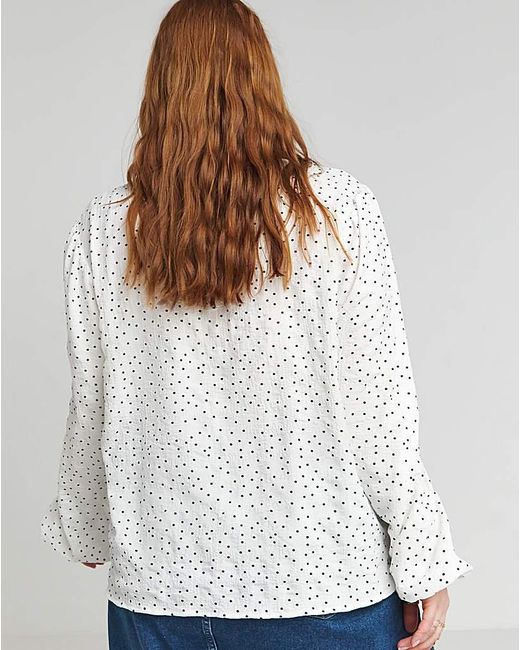 Simply Be White Tie Front Blouse
