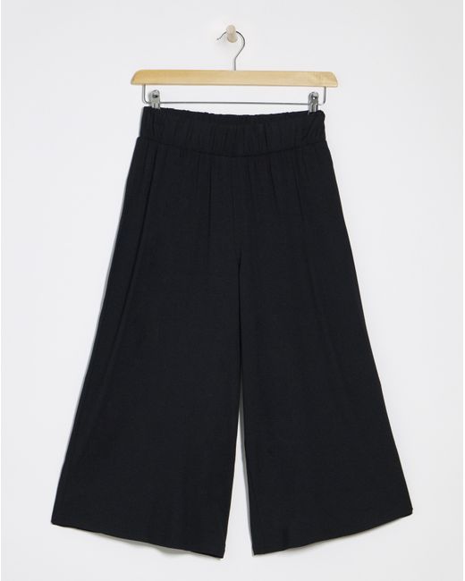 Simply Be Black V/E Wide Leg Culottes