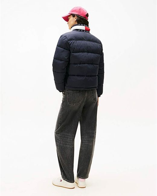 Tommy Hilfiger Blue Puffer Flag Jacket