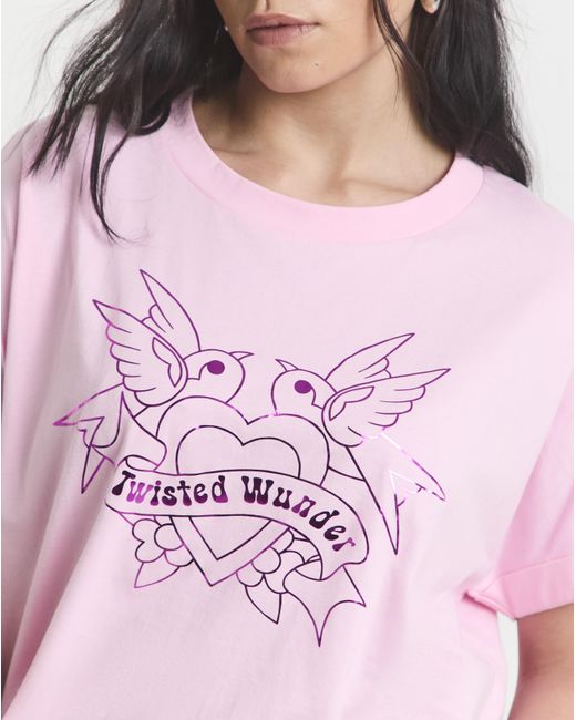 Twisted Wunder Pink Graphic T-Shirt