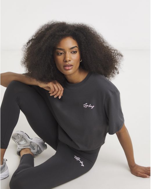 Gym King Black Script Boyfriend T-Shirt