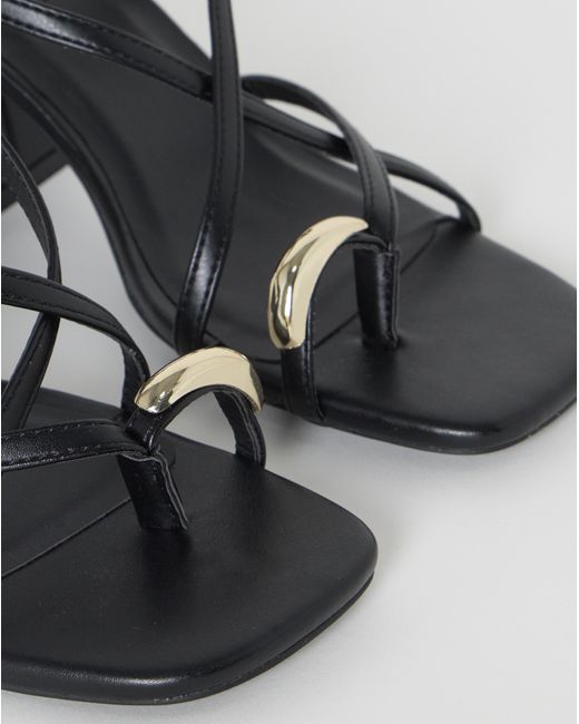 Simply Be Natural Toe Loop Heels Wide Fit