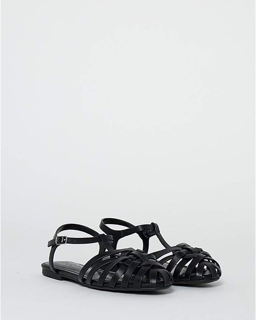 Simply Be Black Woven Fisherman Shoes Wide Fit