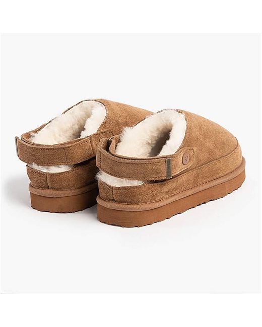 Just Sheepskin|Totes Black Just Sheepskin Ladies Quinn Mule Slipper