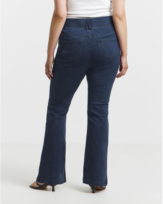 Simply Be White Flared Pull On Jeggings