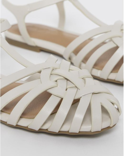 Simply Be White Woven Fisherman Shoes Wide Fit