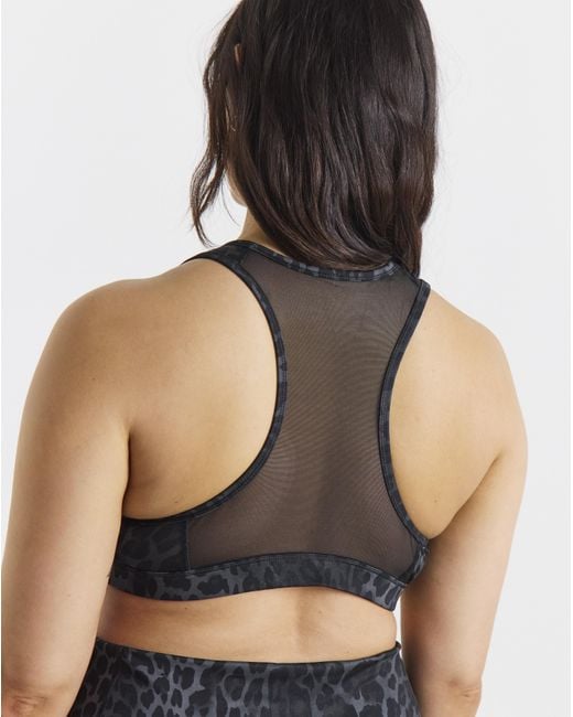 PUMA Black Padded Spotted Haze Sports Bra