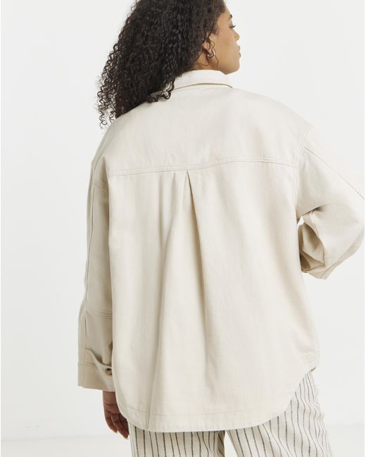 Simply Be White Utility Jacket