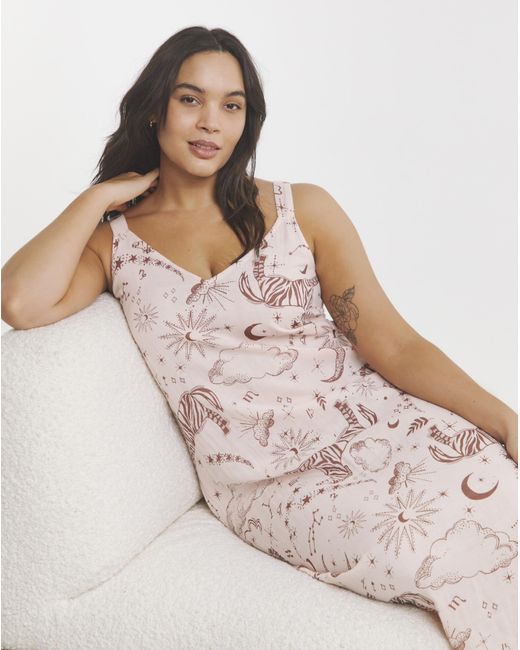 Simply Be Pink Celestial Soft Cotton Slip Nightie