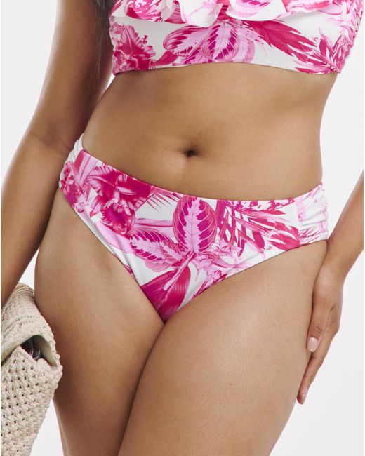 Figleaves Pink Figleaves Fiji Ruched Side Bikini Brief