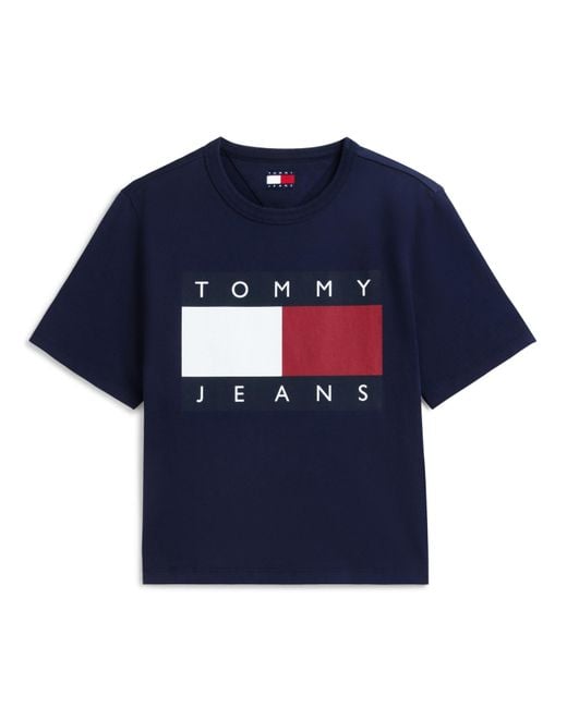 Tommy Hilfiger Blue Boxy Flag Tee