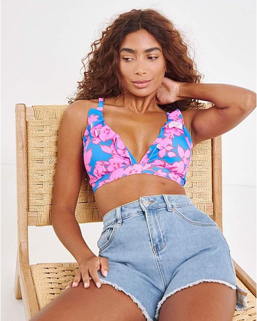 Simply Be Blue Value 2 Pack Bikini Tops