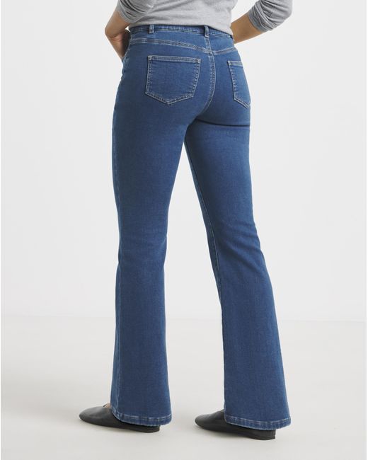 Simply Be Blue Fleece Lined Cosy Flare Leg Jeans