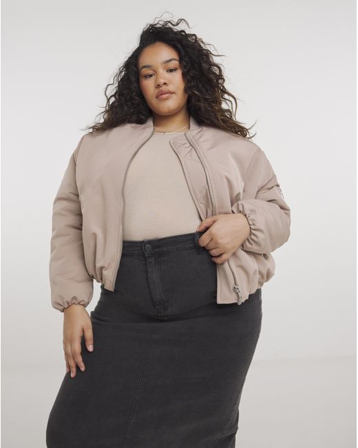 Simply Be Black Oversized Bomber Jacket