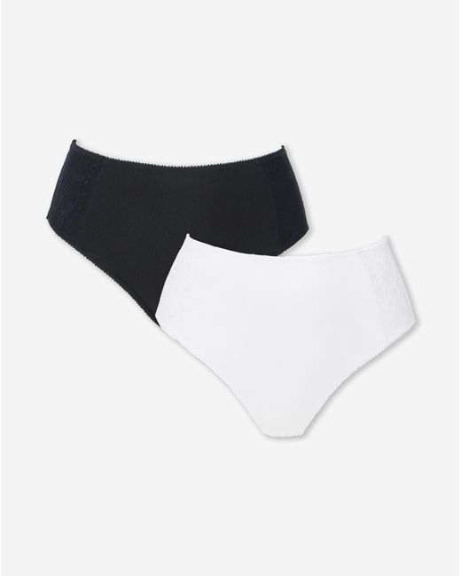 Pretty Secrets Black New Sarah 2 Pack Full Fit Knickers
