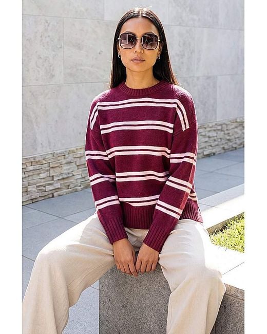 Roman Red Roman Stripe Crew Neck Jumper