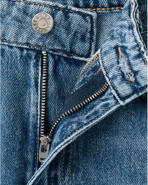 Mango Blue Medium Rise Straight Jean