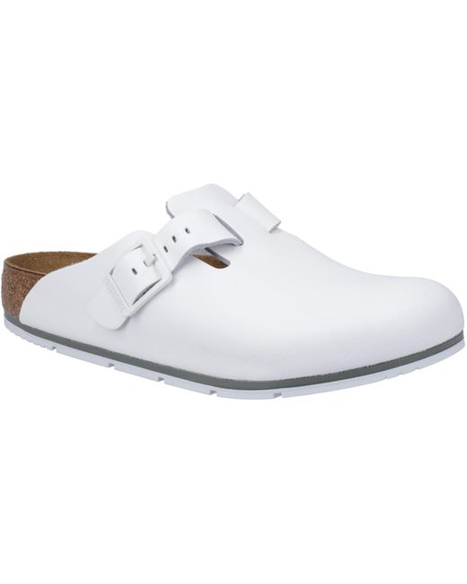 Birkenstock White Boston Pro Mule
