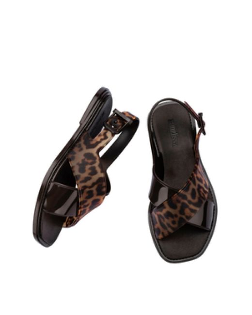 Melissa White Melissa Cleo Jelly Leopard Sandals
