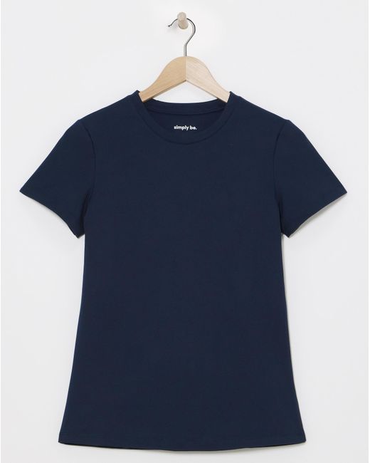 Simply Be Blue Sb3 Short Sleeve Active T-Shirt