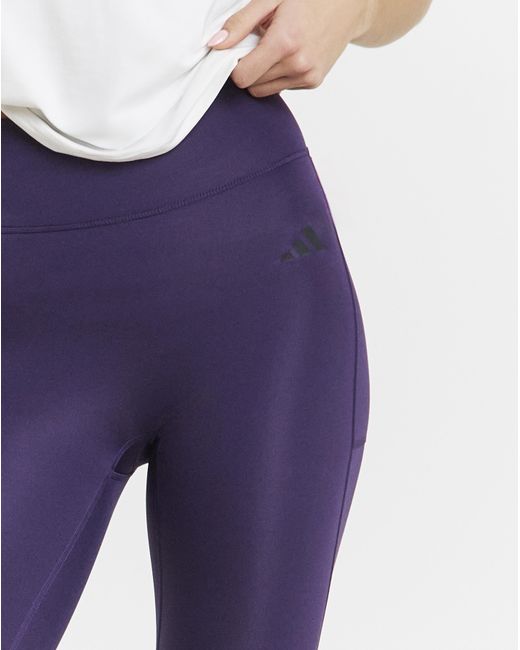 Adidas Purple Optime Essentials Leggings