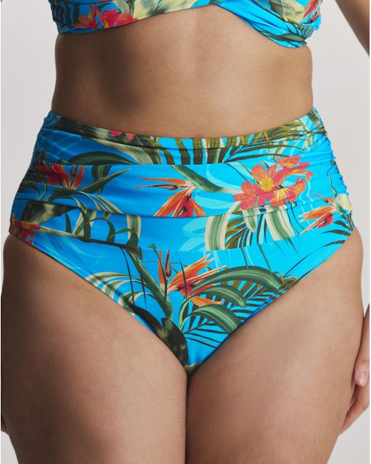 MAGISCULPT Blue Ruched High Waist Bikini Brief