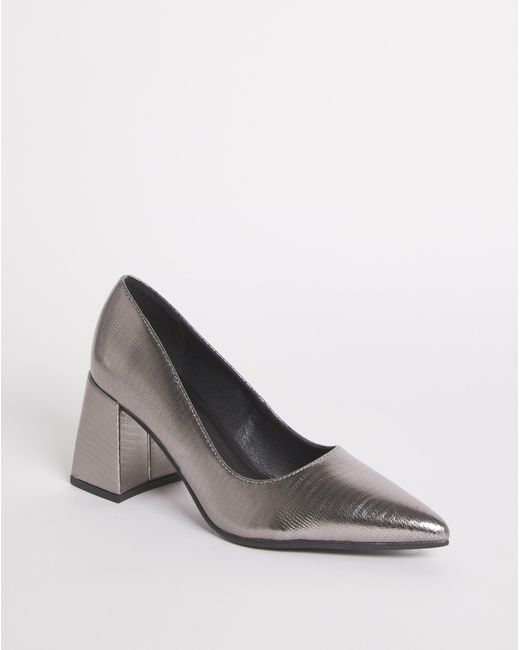 JD Williams White Croc Heeled Shoe E Fit
