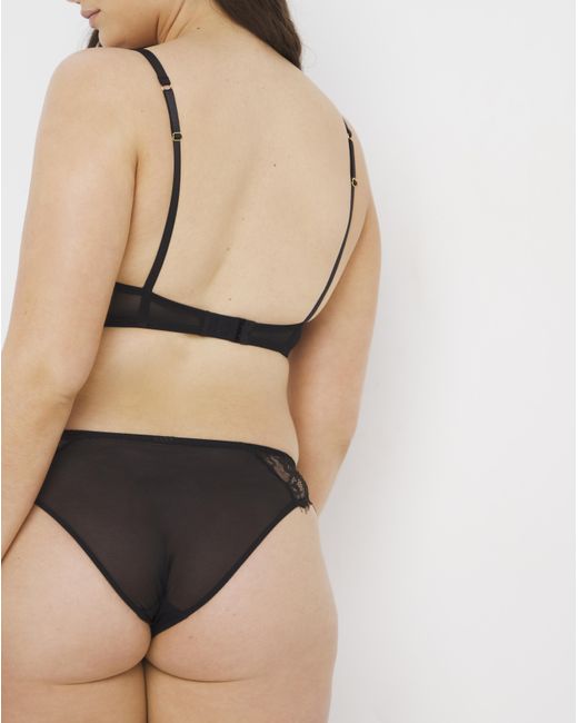Figleaves Black Pulse Lace Brazilian